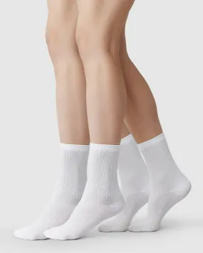 2-Pack Billy Bamboo Socks White