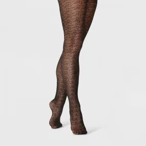 A New Day Women's Rattan Pattern Tights. 5W335