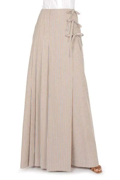 ABF-A0106 BEIGE PLEATED SKIRT