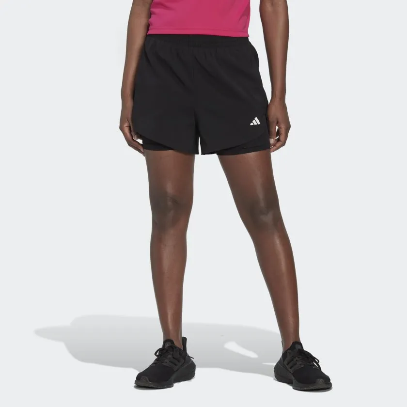 ADIDAS AEROREADY MADE FOR TRAINING MINIMAL TWO-IN-ONE SHORTS - HN1044