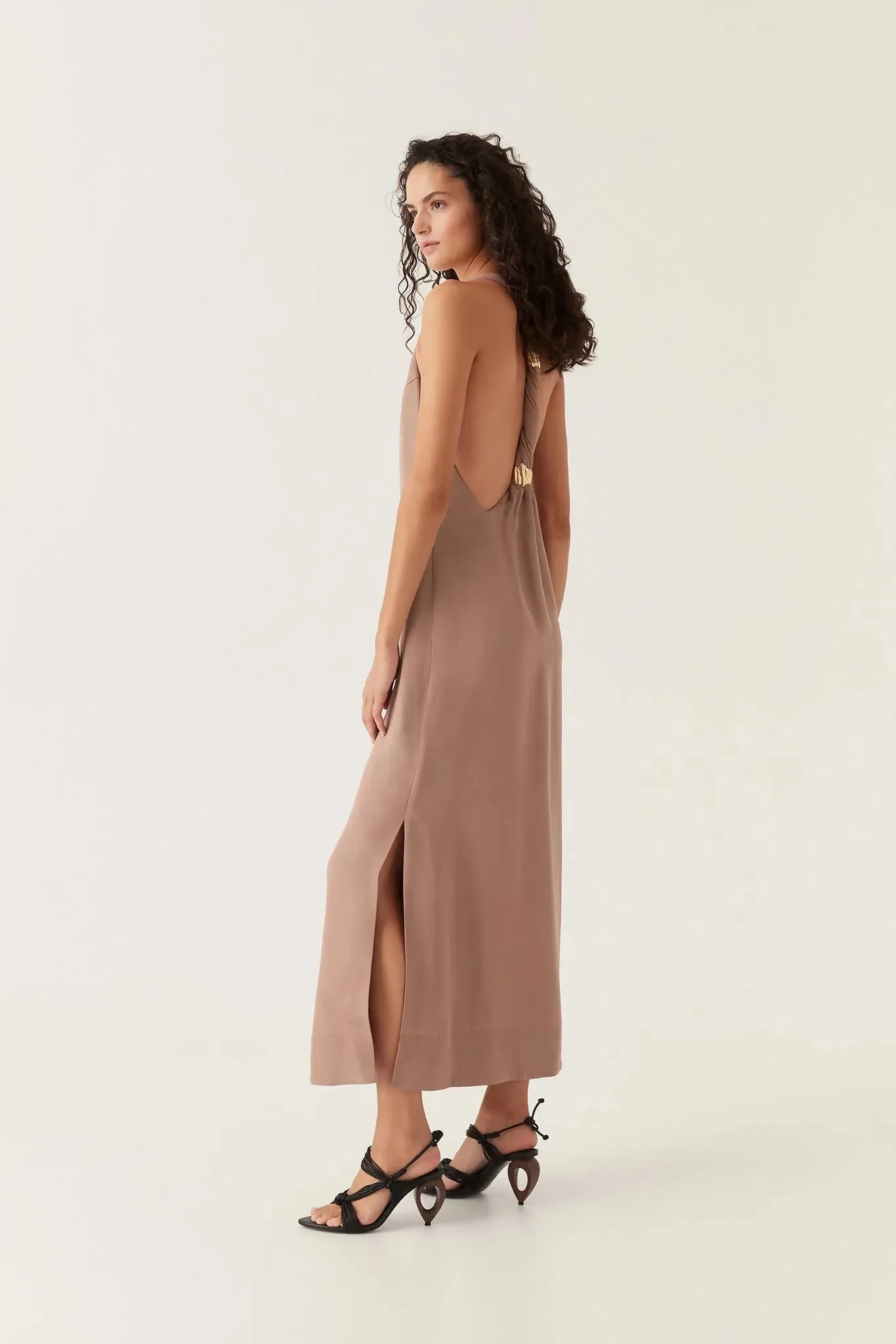 Aje Intrigue Twist Back Midi Dress 10