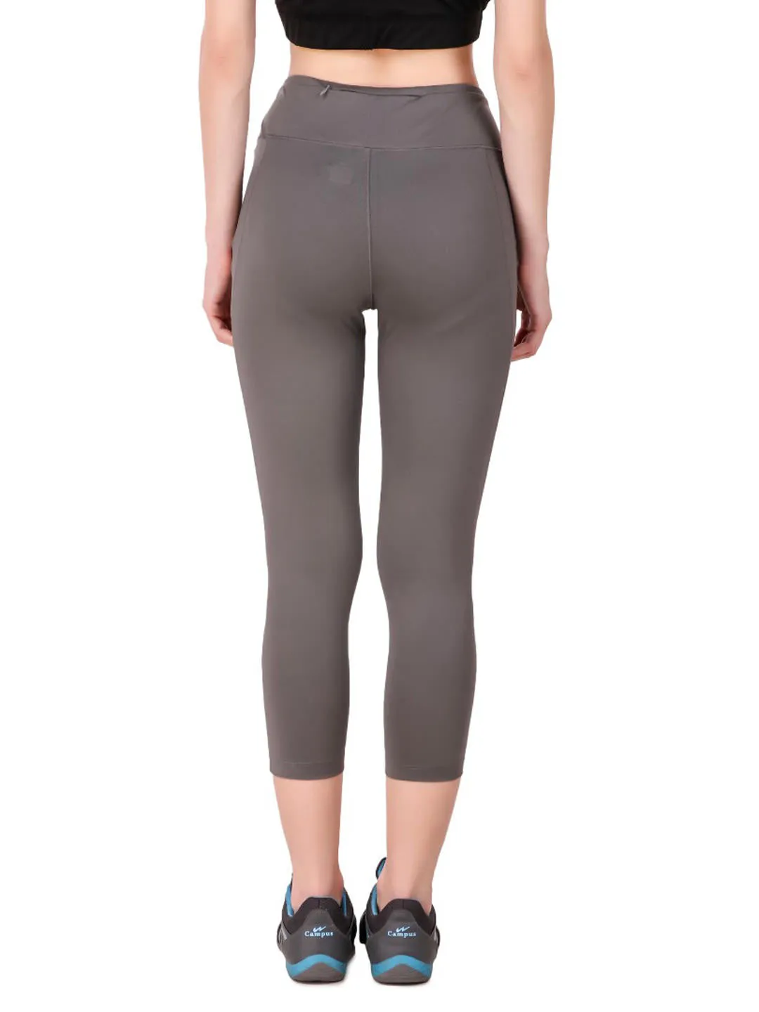 Alcis Women Grey Melange Solid Tights