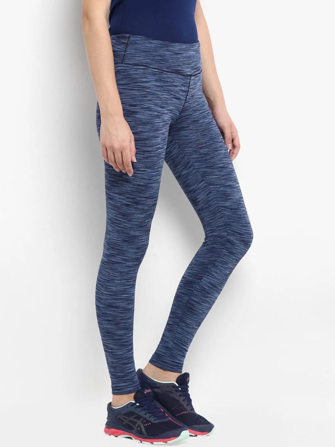 Alcis Women Patterned Blue Tights