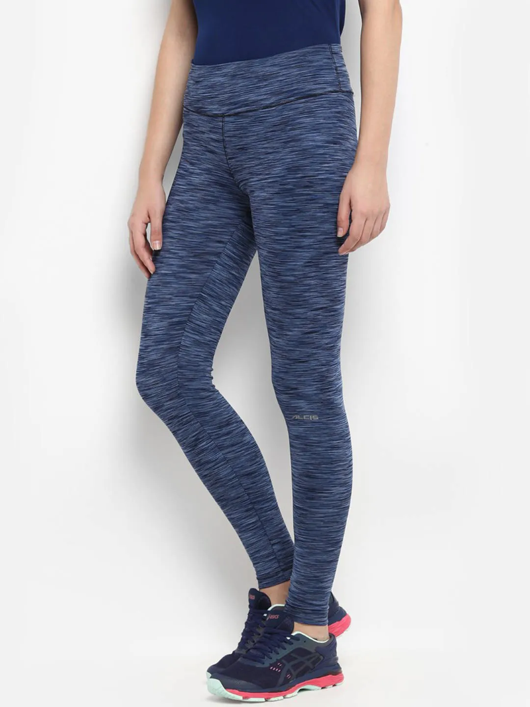 Alcis Women Patterned Blue Tights