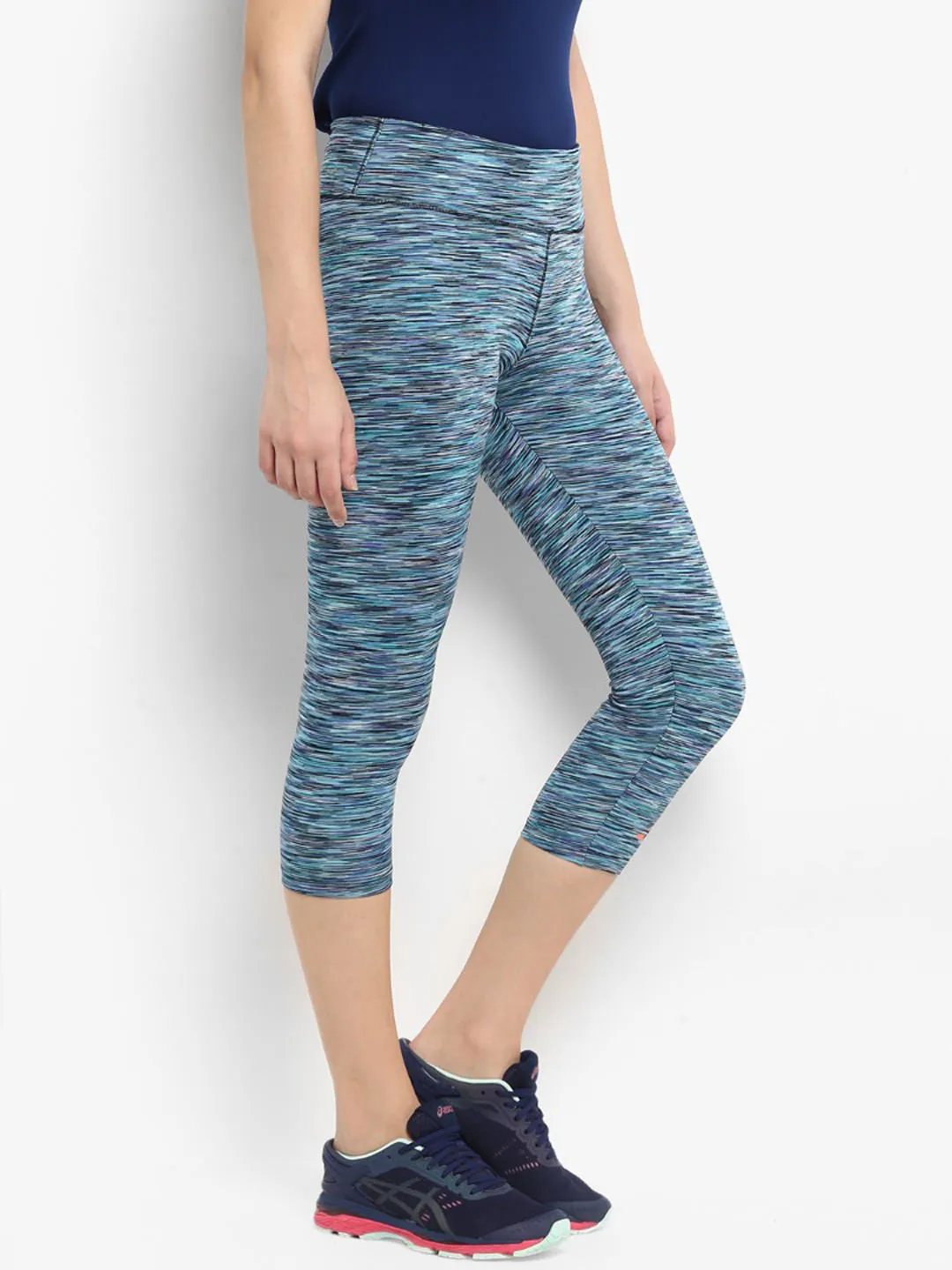 Alcis Women Solid Blue Tights