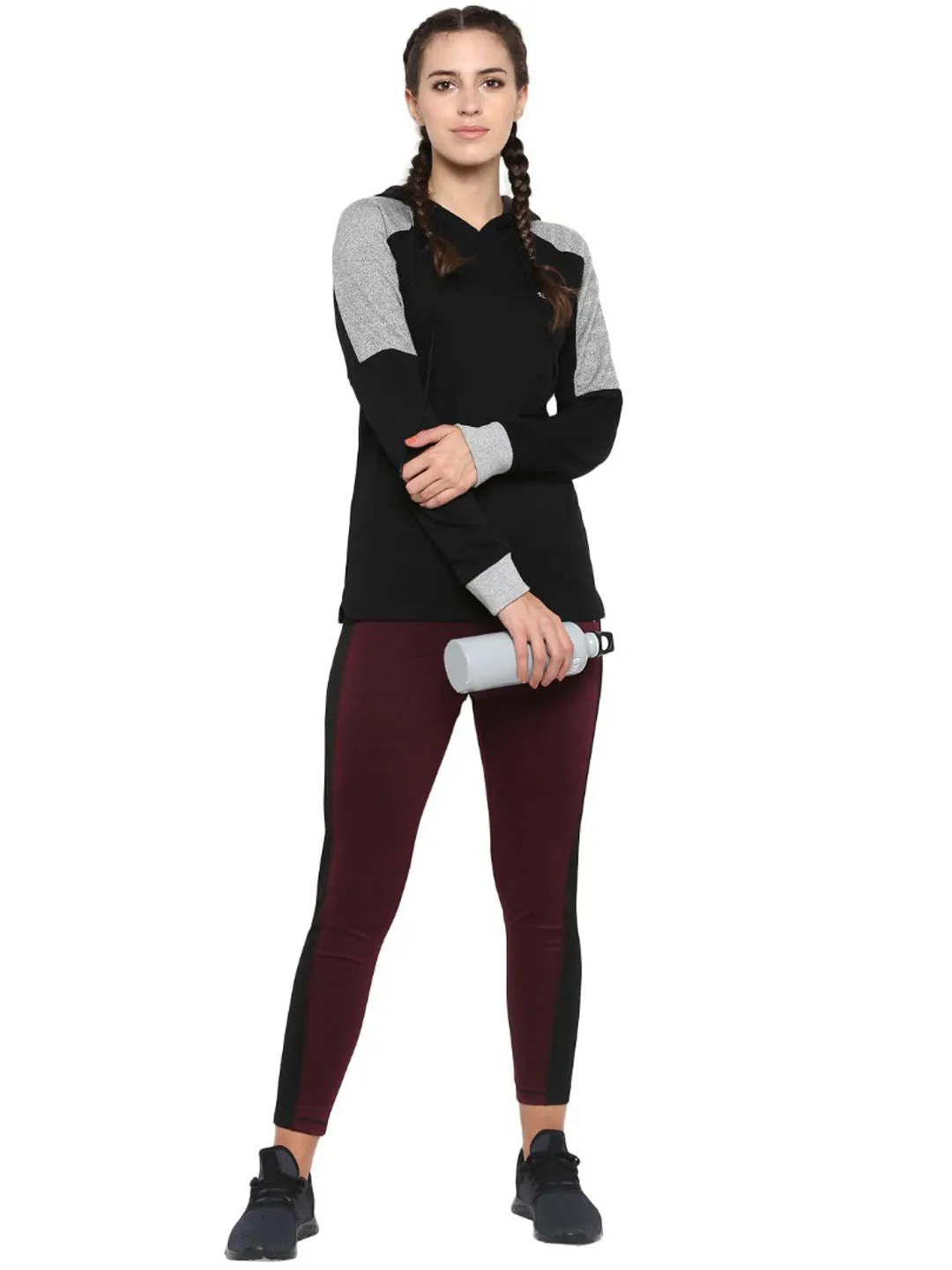 Alcis Women Solid Maroon Tights