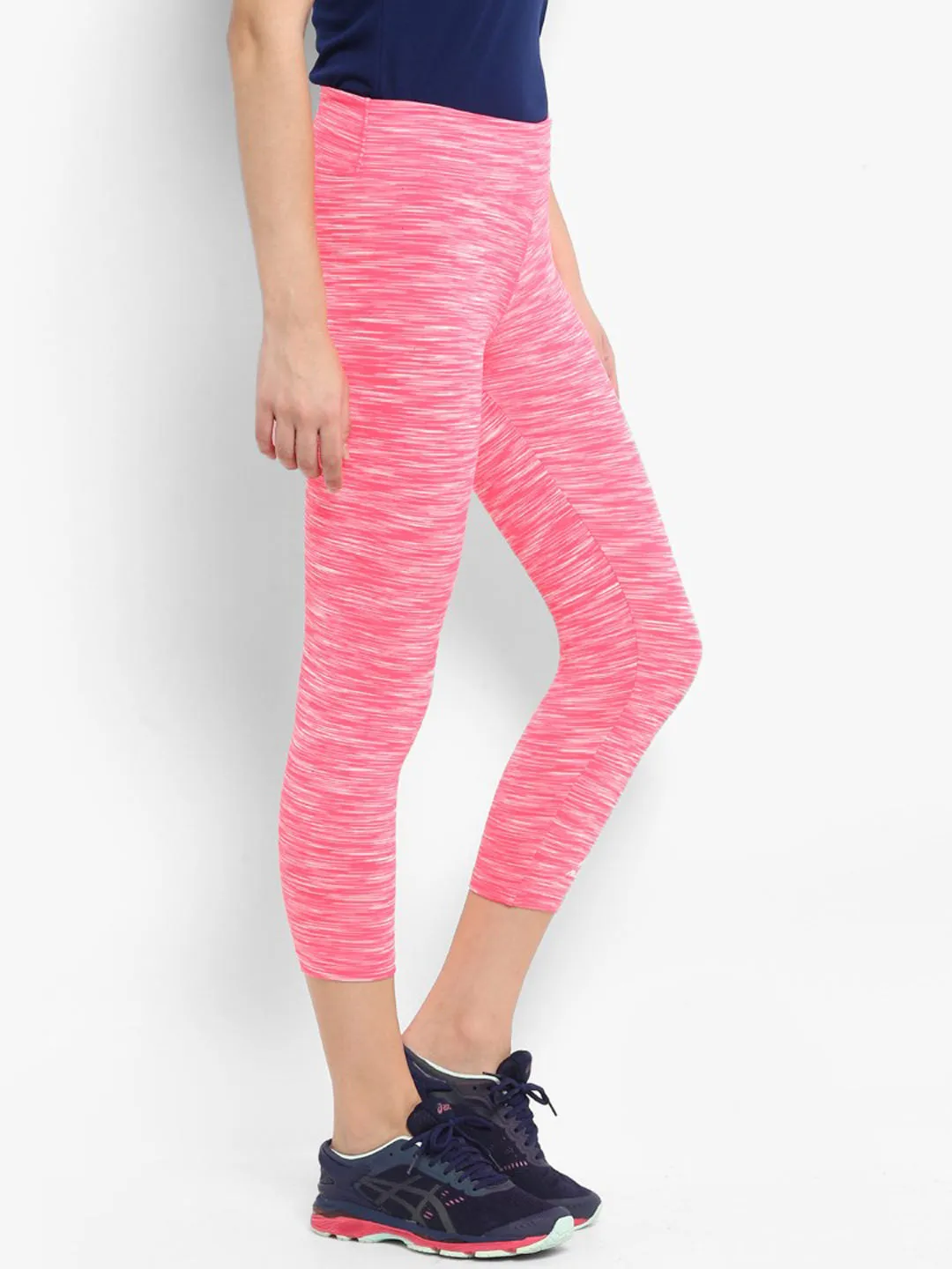 Alcis Womens Solid Pink Capri ECWLG001261