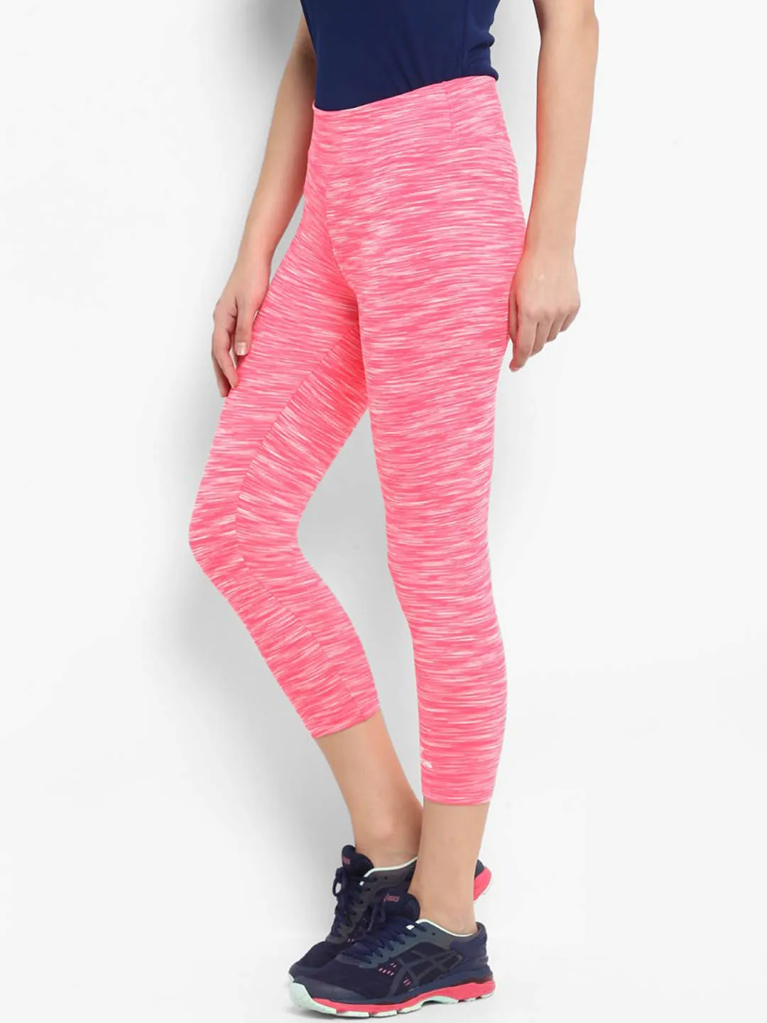 Alcis Womens Solid Pink Capri ECWLG001261