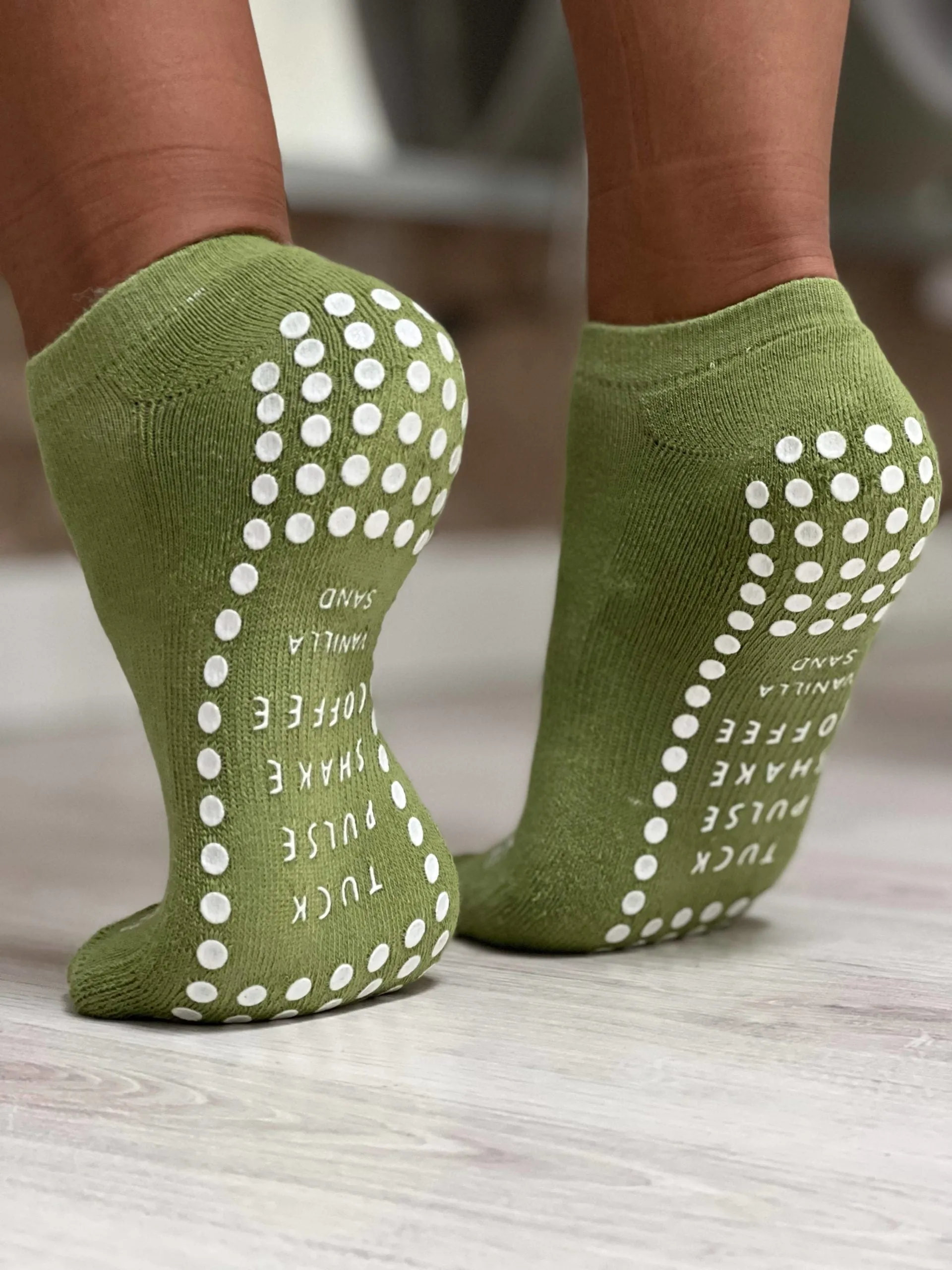 Ankle Socks Meet Me At The Barre Avocado Green