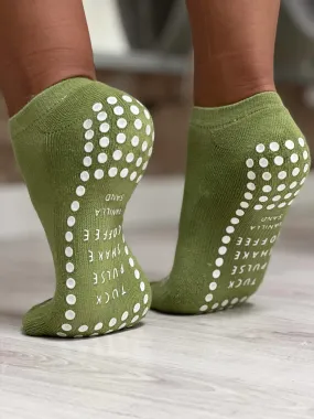 Ankle Socks Meet Me At The Barre Avocado Green