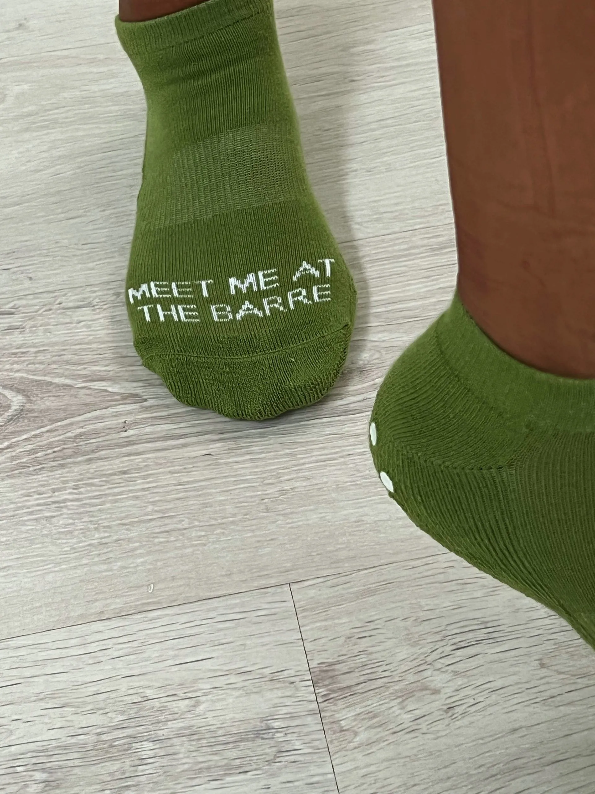 Ankle Socks Meet Me At The Barre Avocado Green