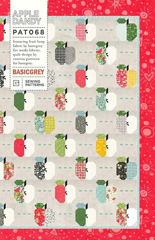 APPLE DANDY - BASICGREY Quilt Pattern 068 DIGITAL DOWNLOAD