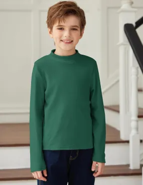 Arshiner Boys Long Sleeve Turtleneck T-Shirt Tops for Kids 5-12 Years