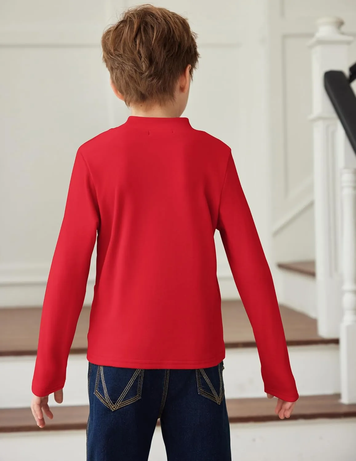 Arshiner Boys Long Sleeve Turtleneck T-Shirt Tops for Kids 5-12 Years