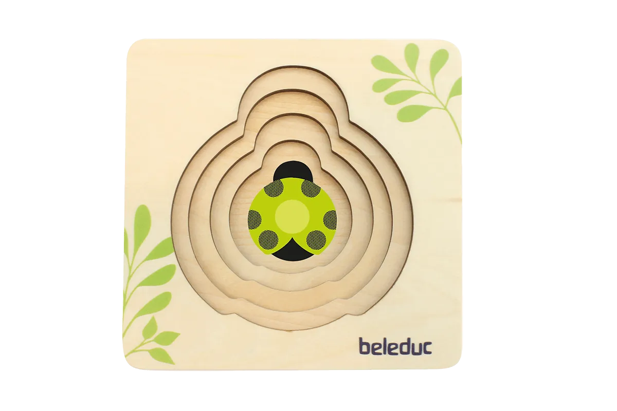 Beleduc Layer-Puzzle Little Ladybird Sorting Size 小瓢蟲排列小至大多層拼圖