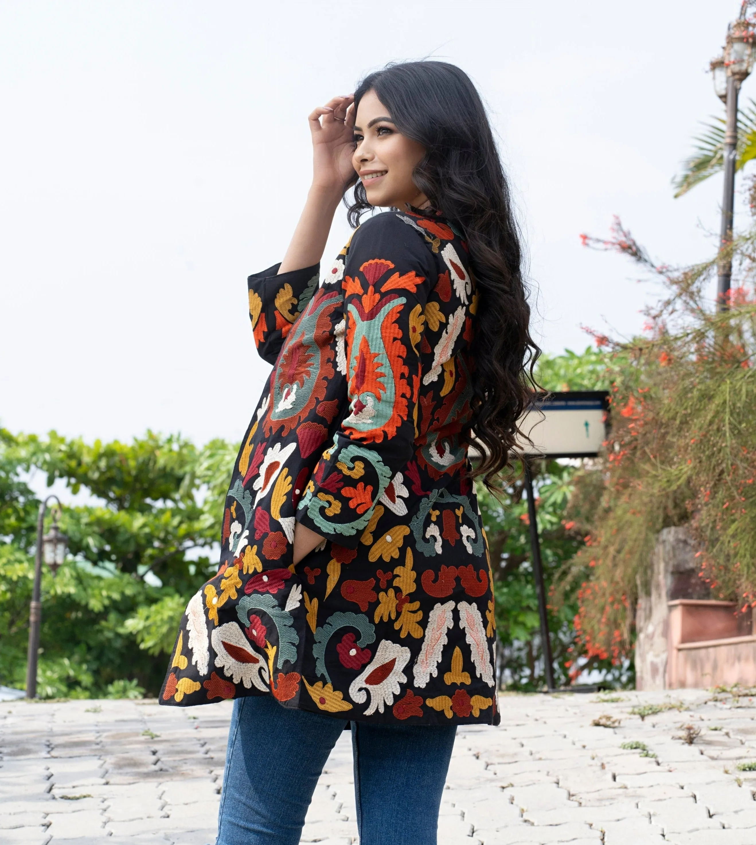 Black Long Coat, Full Sleeves Jackets for Women