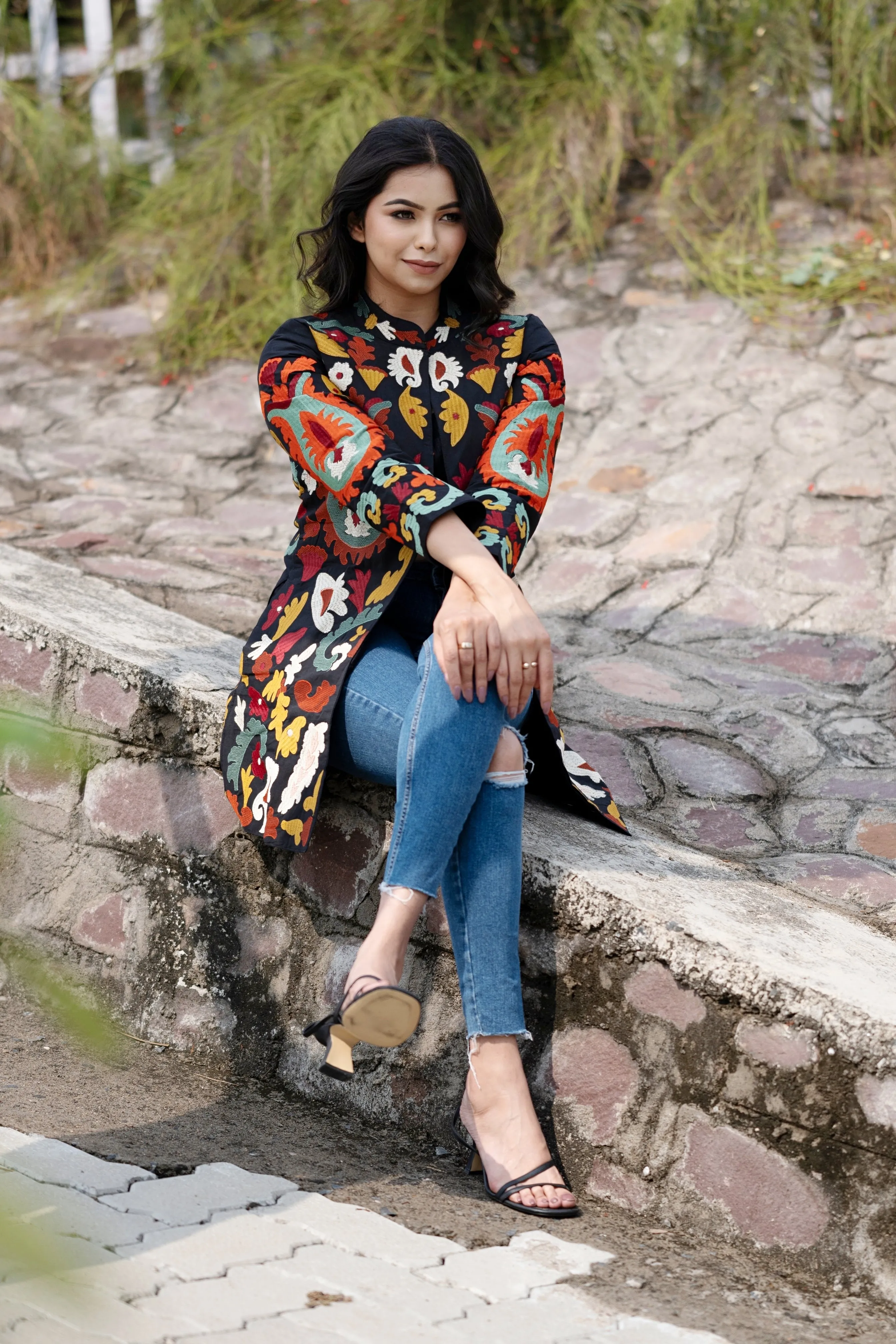 Black Long Coat, Full Sleeves Jackets for Women