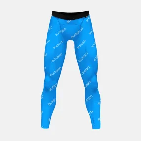 Blessed Pattern Blue Tights for Men