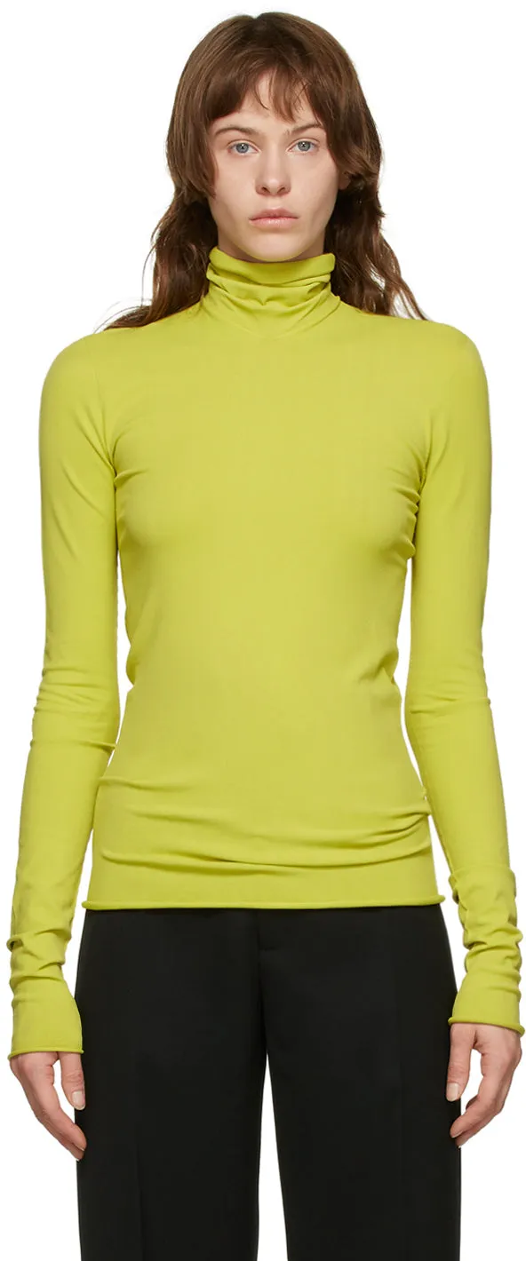 Bottega Veneta Green Viscose Turtleneck