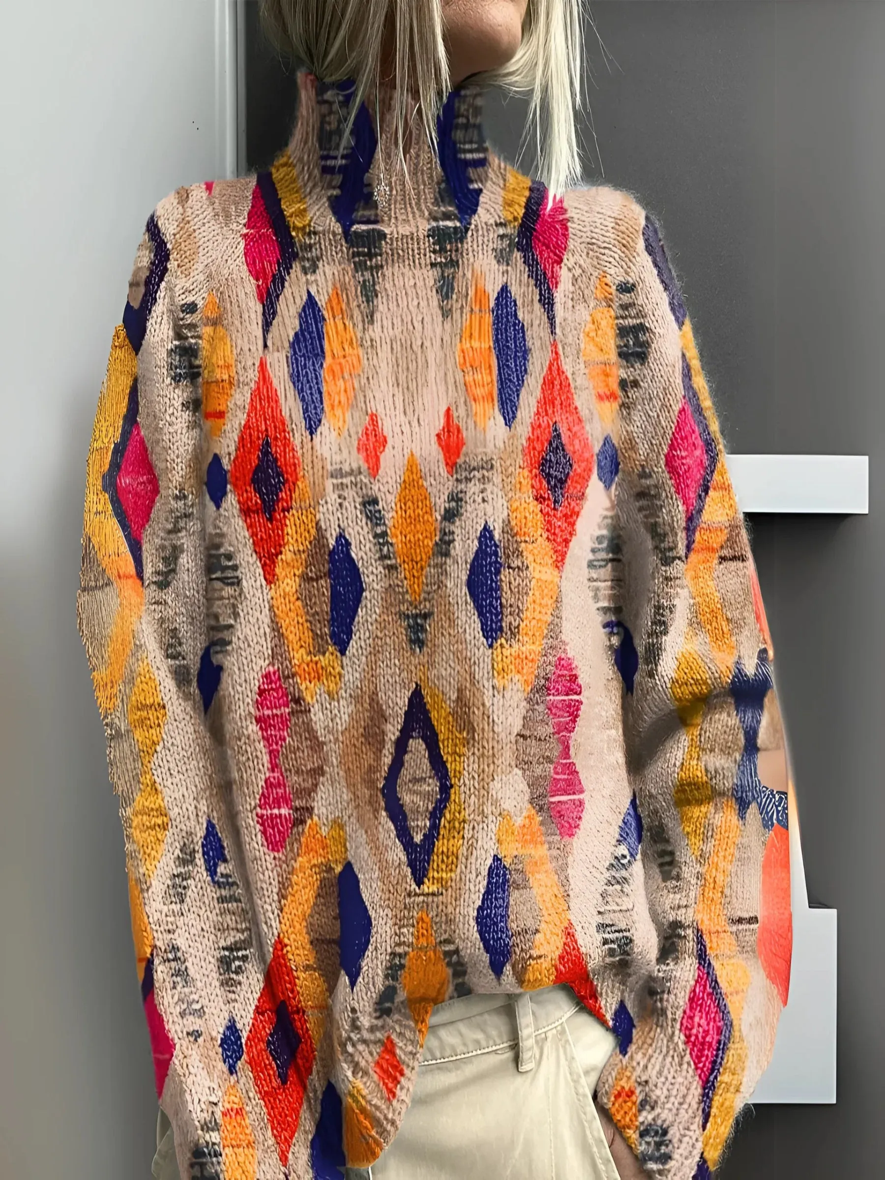 Cassy™ Geometric Knit Sweater