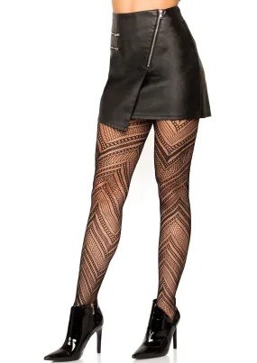 Chevron net tights