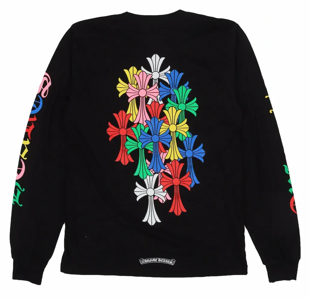 Chrome Hearts "Multi-Color Cross" L/S Tee Black