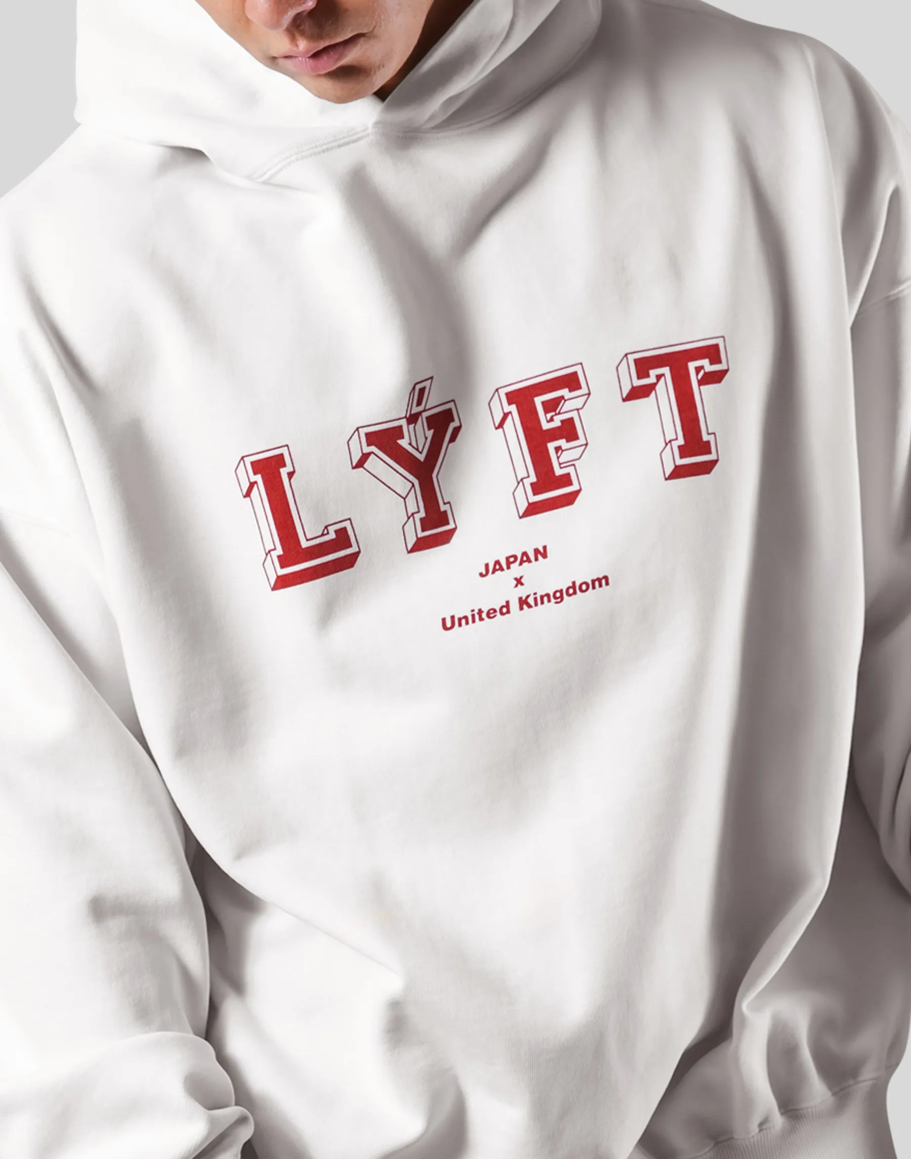 College Logo Vintage Sweat Hoodie - White