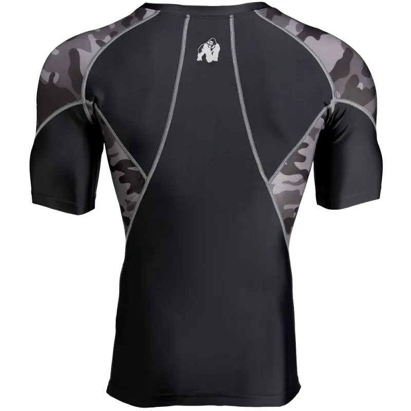 CYPRESS RASHGUARD SHORT SLEEVES - BLACK/GRAY CAMO