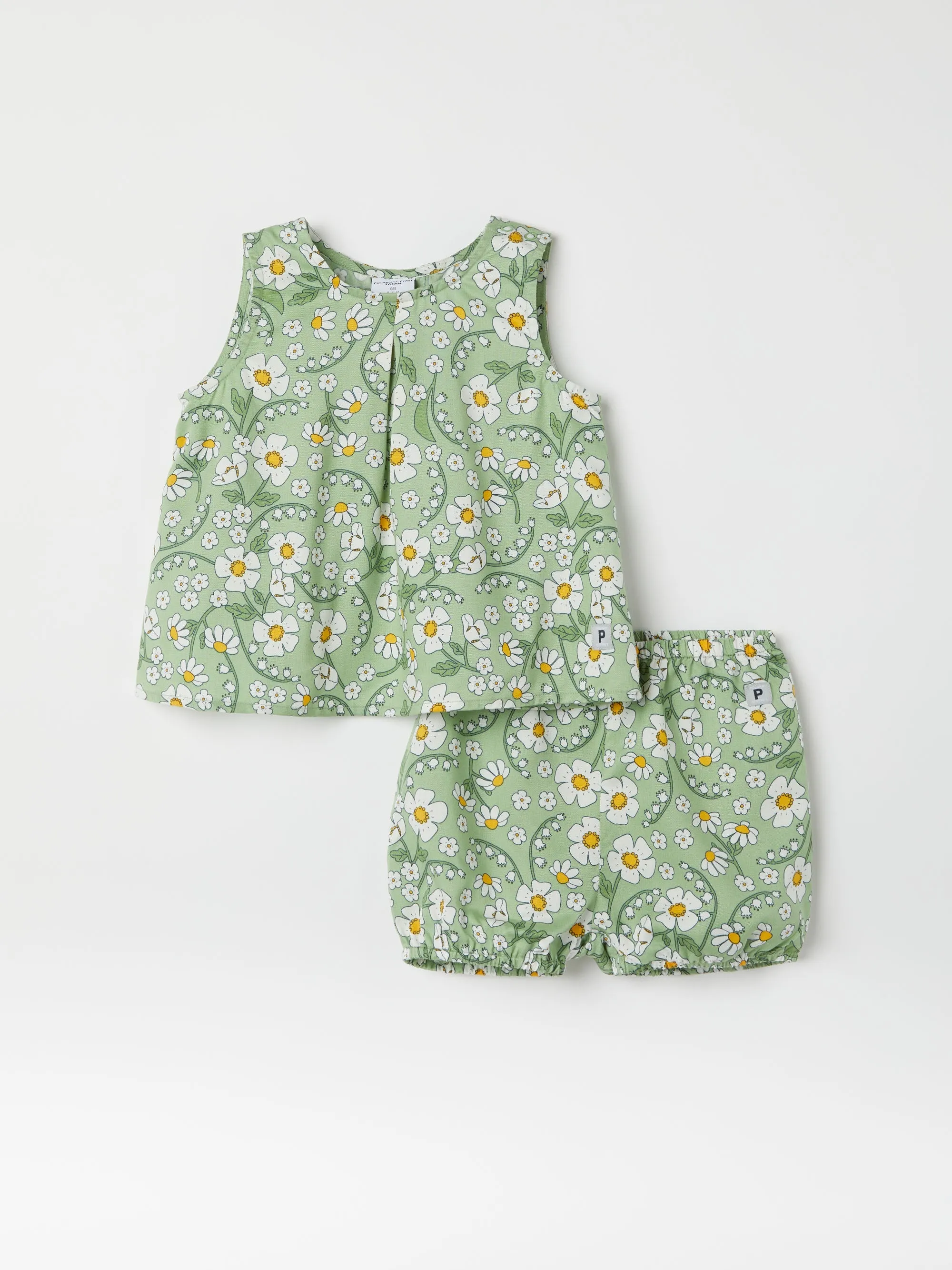 Daisy Print Top & Shorts Set