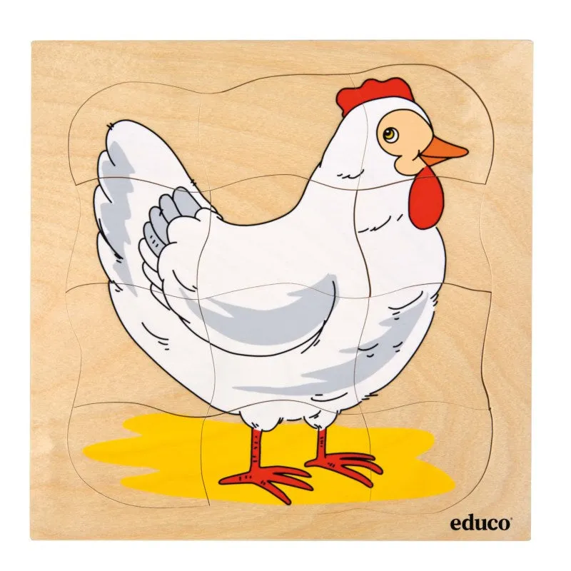 Educo Sequence Puzzle - Growth of Chicken 小雞成長順序多層拼圖