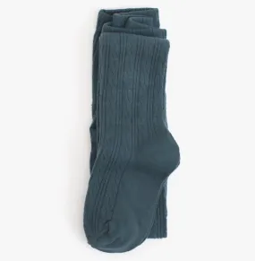 French Blue Cable Knit Tights