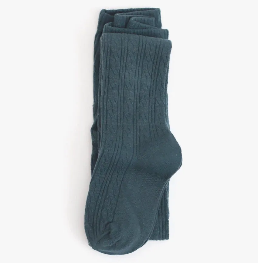 French Blue Cable Knit Tights
