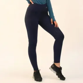 Gallop High-Waist Pocket Silicone Knee Riding Tights Navy