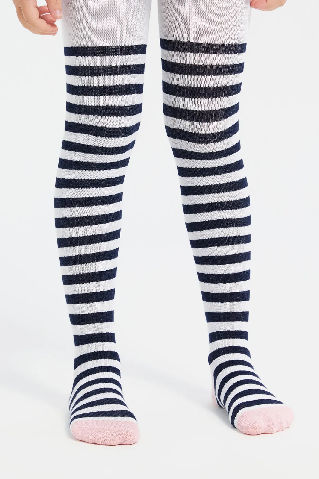 Girls Assorted Printed Stockings Set (Pack of 2)