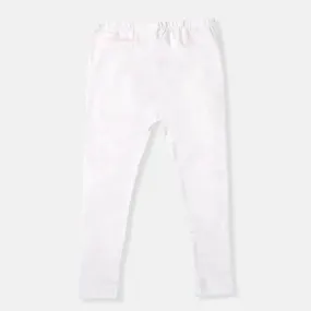 Girls Plain Basic Tights - White