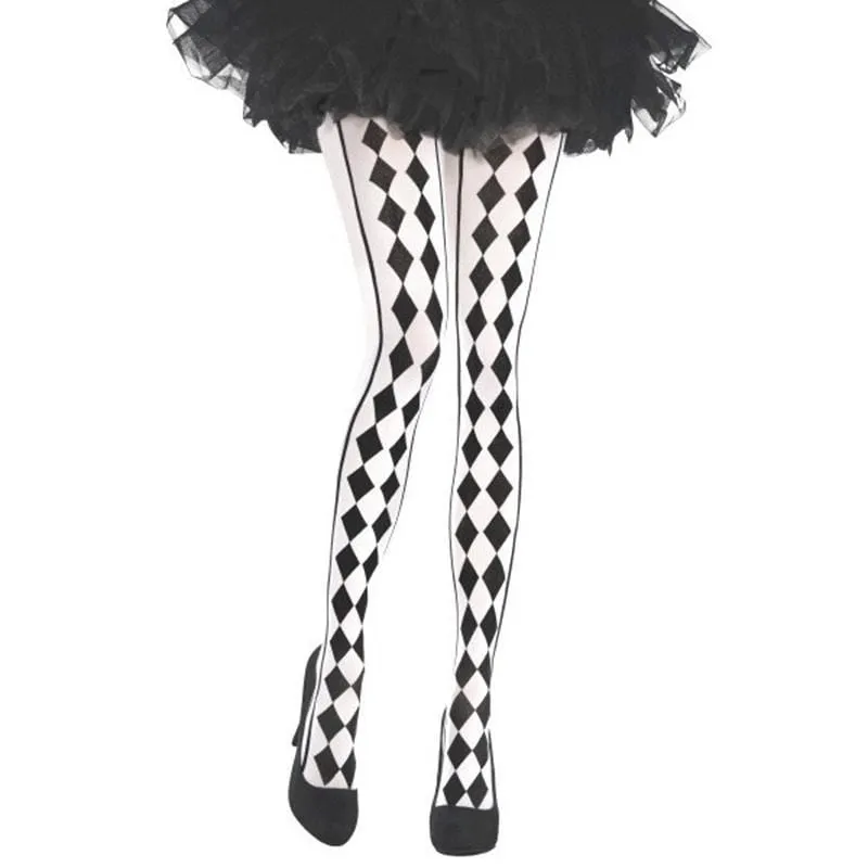Harlequin tights for women