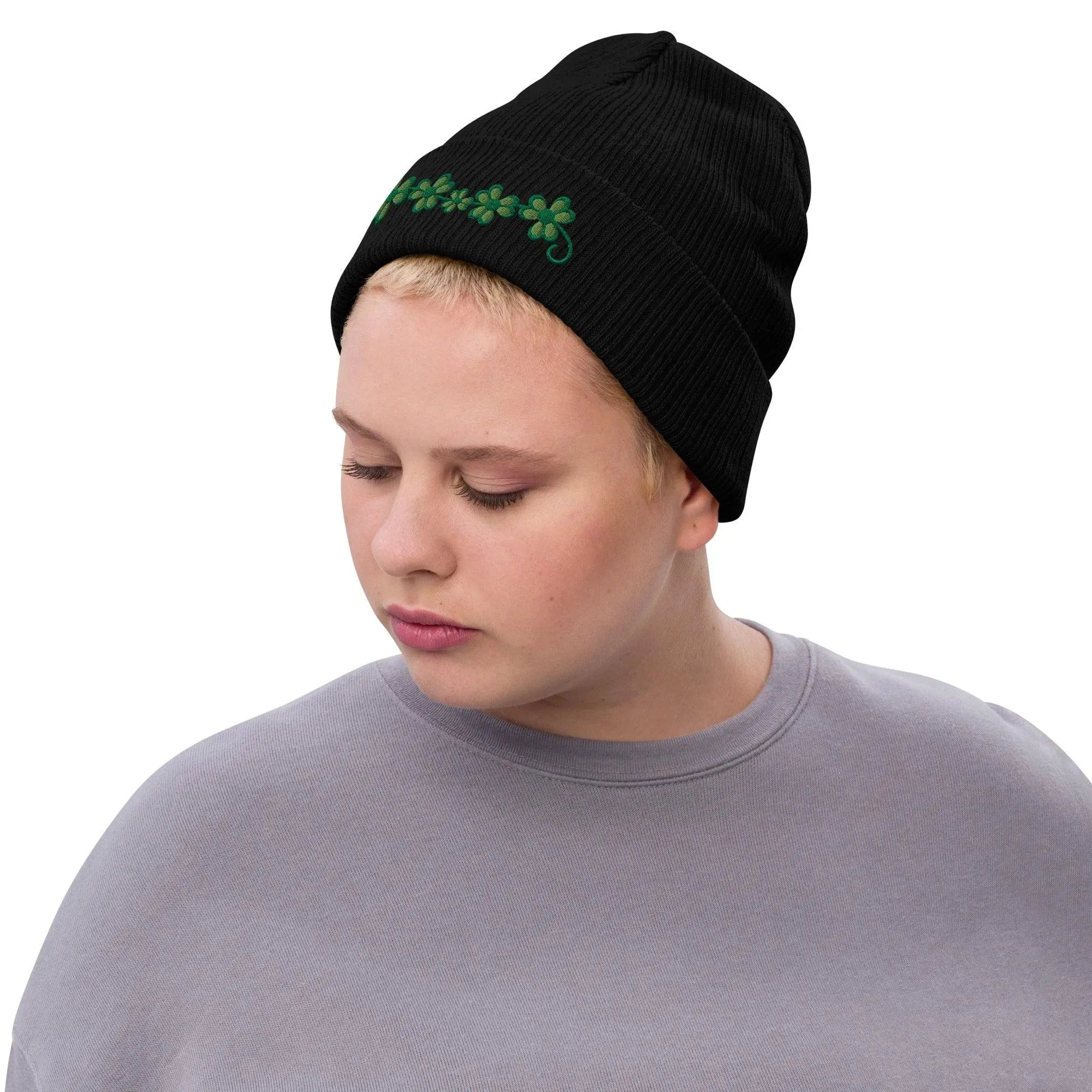 Irish Shamrock Garden Beanie