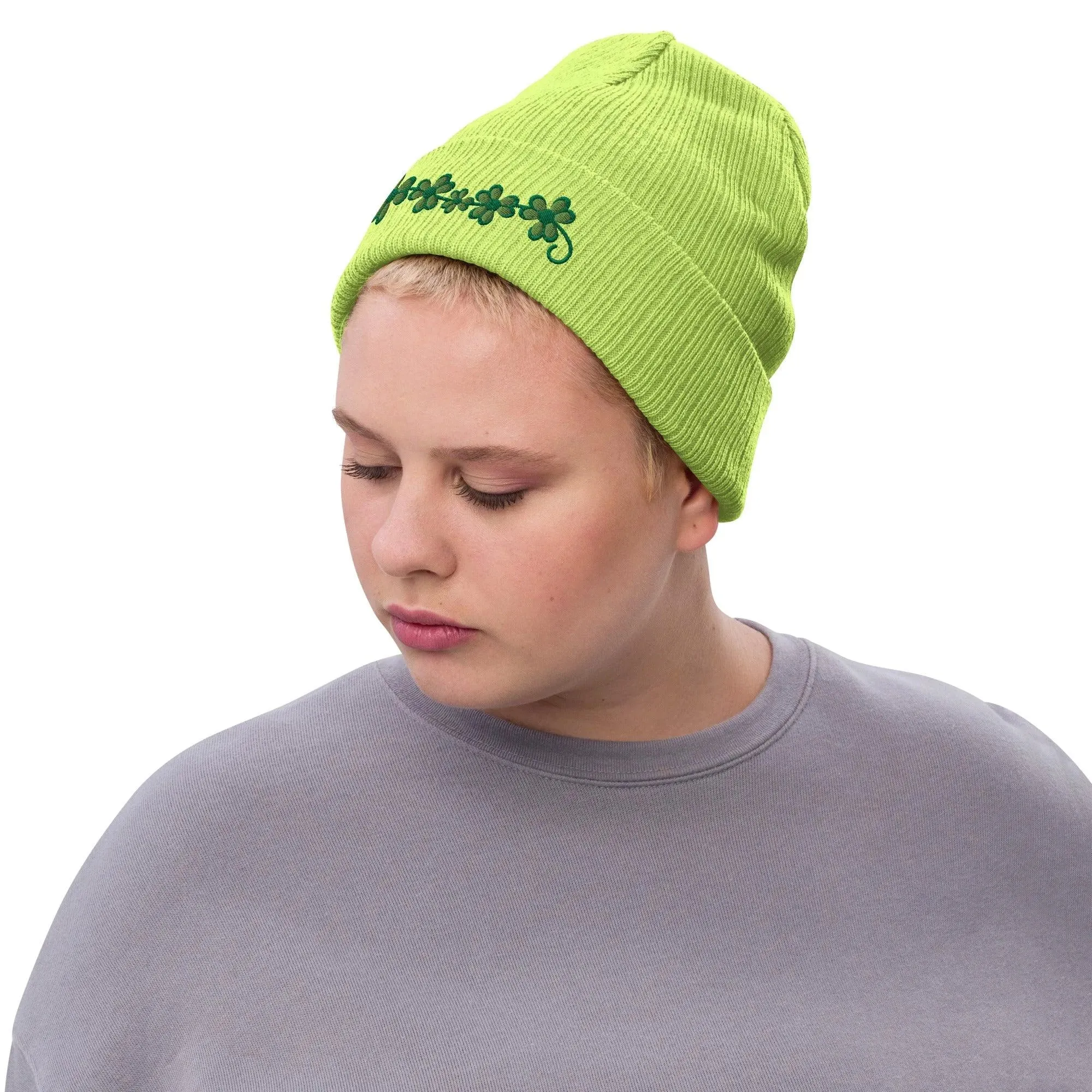 Irish Shamrock Garden Beanie