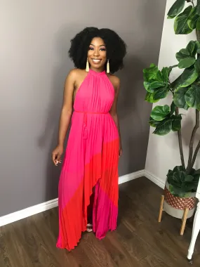 JAZMIN Color Block Maxi Dress
