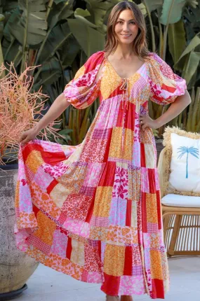 JEWEL V-NECK MAXI DRESS