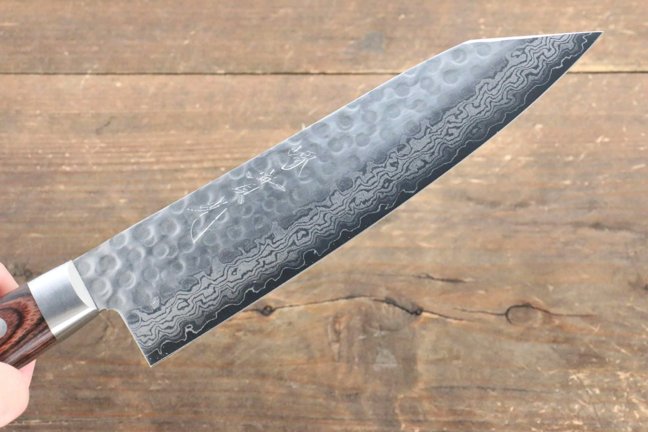 Jikko VG10 17 Layer Kiritsuke Santoku  170mm Mahogany Handle