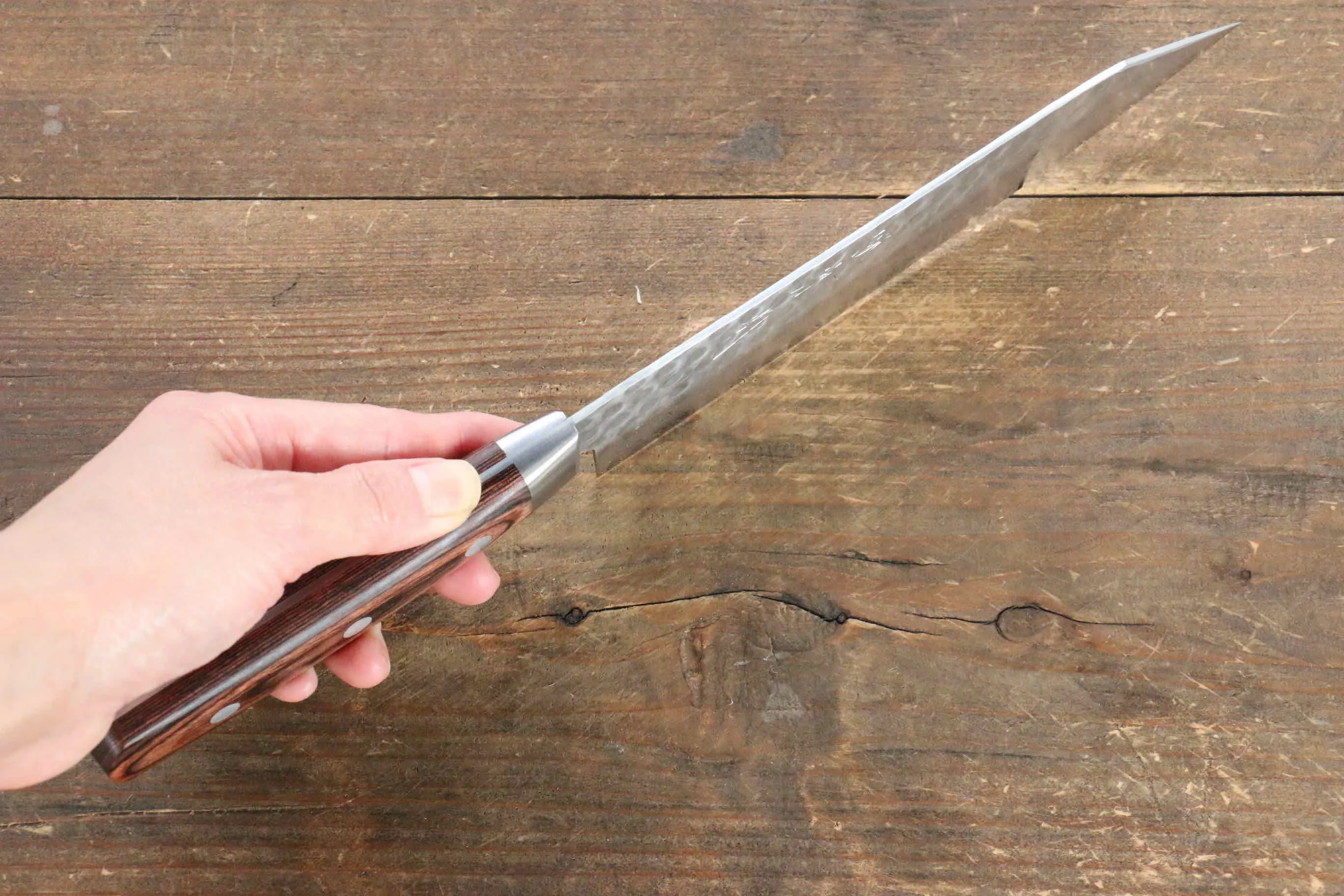 Jikko VG10 17 Layer Kiritsuke Santoku  170mm Mahogany Handle