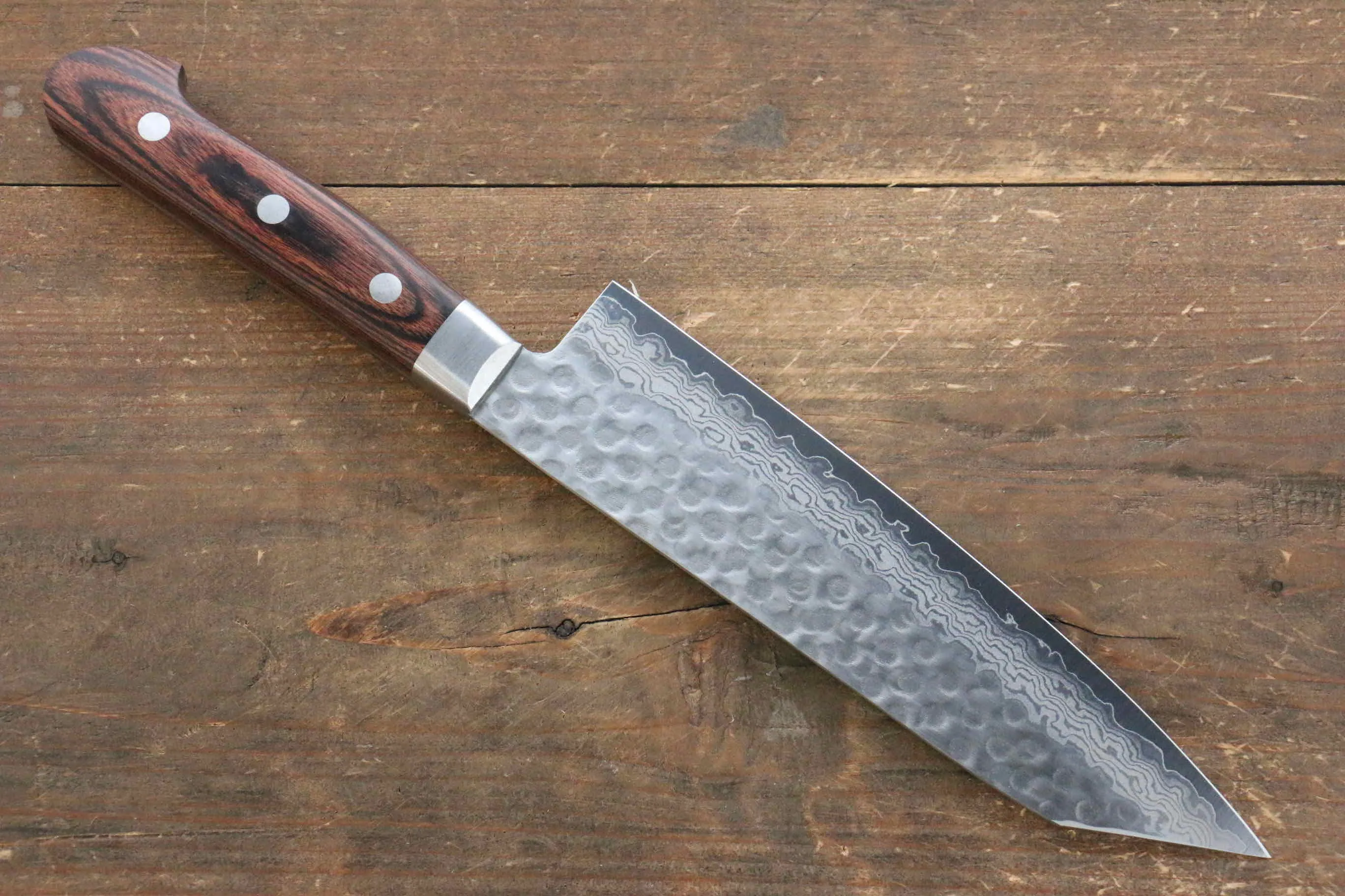 Jikko VG10 17 Layer Kiritsuke Santoku  170mm Mahogany Handle