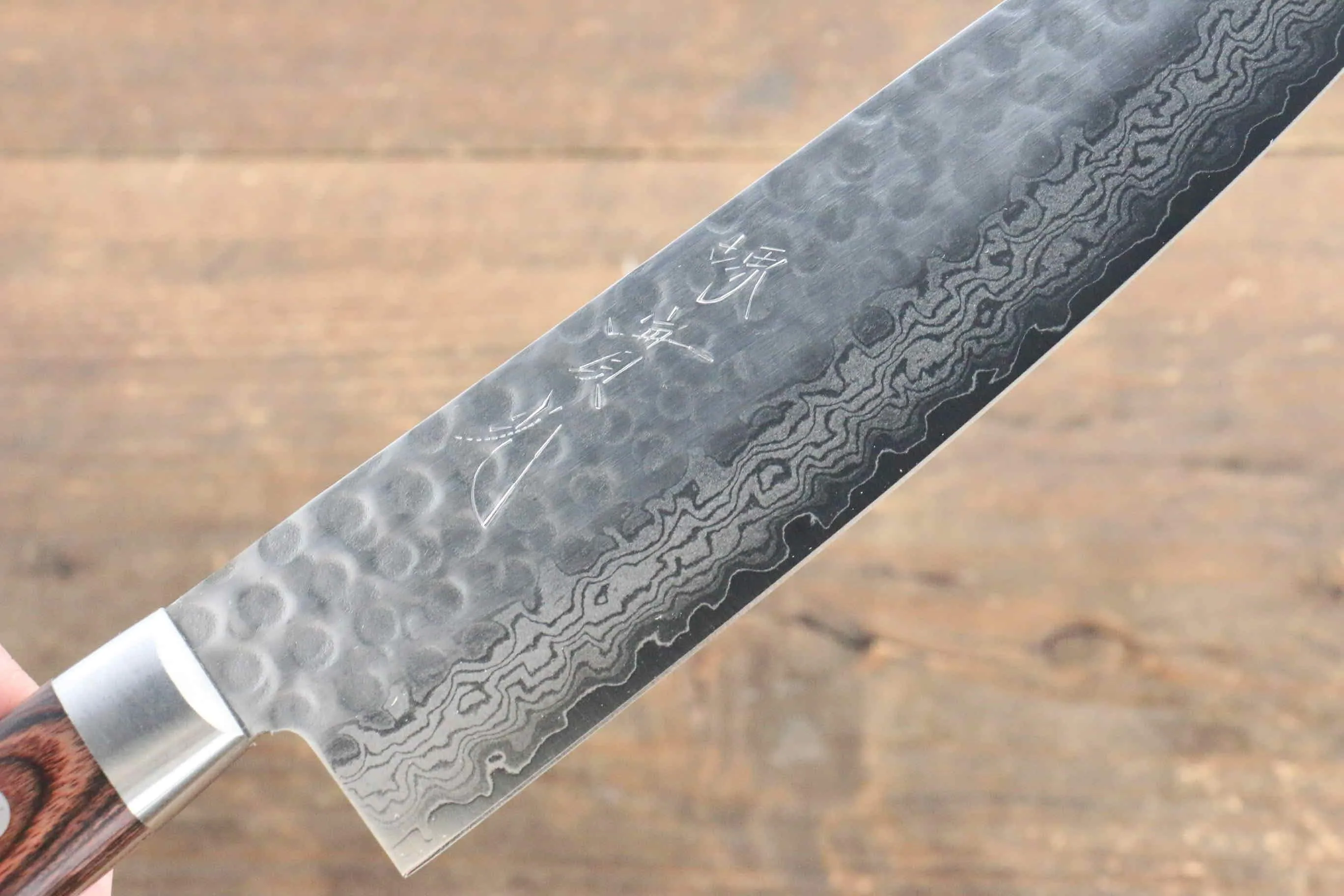 Jikko VG10 17 Layer Kiritsuke Santoku  170mm Mahogany Handle