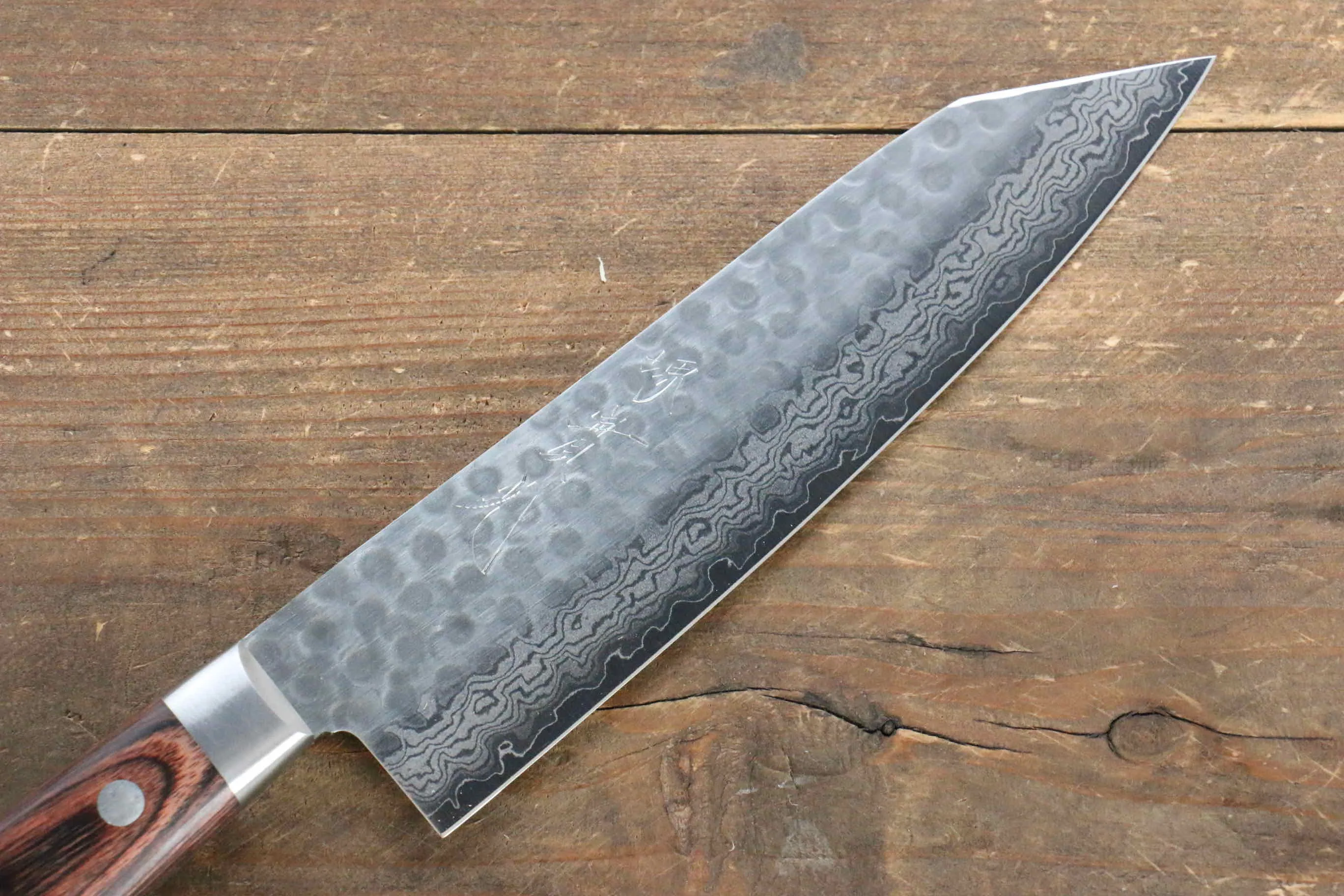 Jikko VG10 17 Layer Kiritsuke Santoku  170mm Mahogany Handle