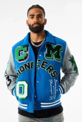 JORDAN CRAIG PIONEERS VARSITY JACKET (ROYAL)