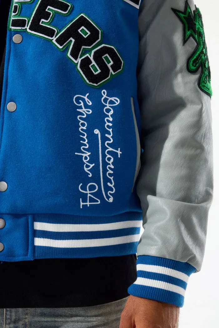 JORDAN CRAIG PIONEERS VARSITY JACKET (ROYAL)