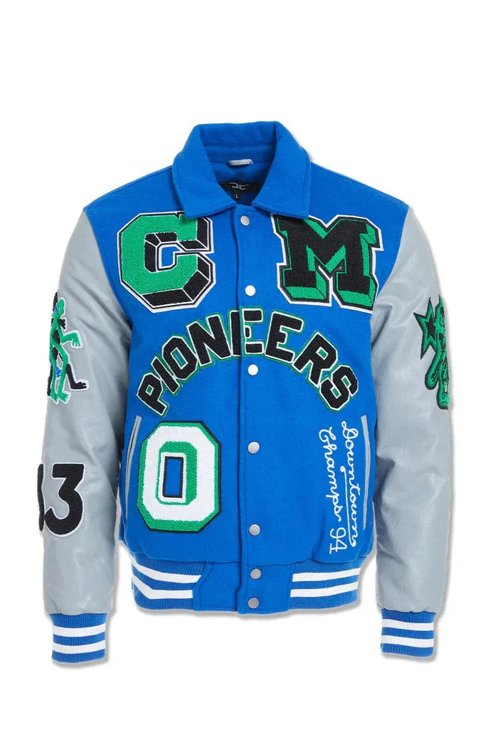 JORDAN CRAIG PIONEERS VARSITY JACKET (ROYAL)