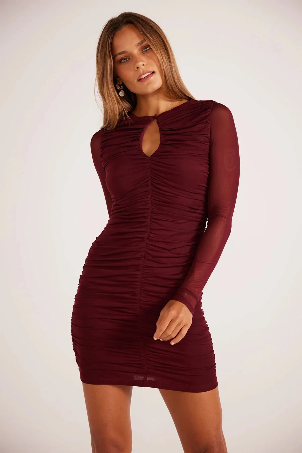Kiki Mini Dress - Wine