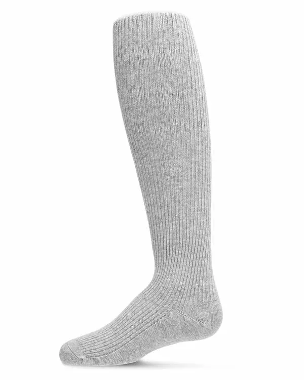 Memoi Thin Ribbed Cotton Tights-MK-315